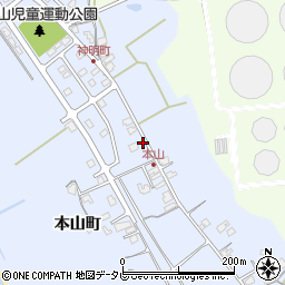 山口県山陽小野田市本山町50周辺の地図