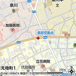 長田周辺の地図
