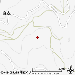 徳島県美馬市木屋平周辺の地図