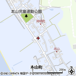 山口県山陽小野田市本山町56-9周辺の地図