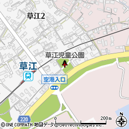 草江街区公園周辺の地図