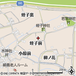 徳島県阿南市柳島町（蛭子前）周辺の地図