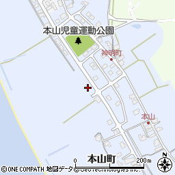 山口県山陽小野田市本山町57周辺の地図