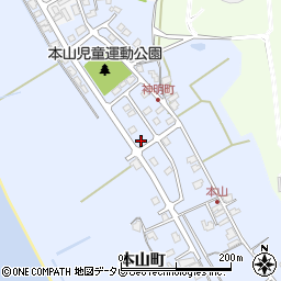 山口県山陽小野田市本山町58周辺の地図