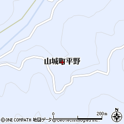 徳島県三好市山城町平野周辺の地図