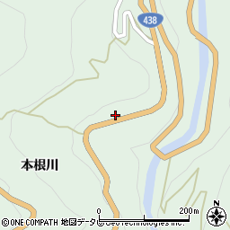 徳島県名西郡神山町上分本根川74周辺の地図