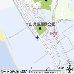 山口県山陽小野田市本山町185周辺の地図