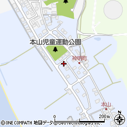 山口県山陽小野田市本山町186周辺の地図