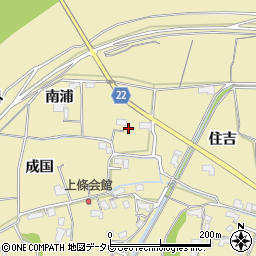 徳島県阿南市上大野町南浦周辺の地図