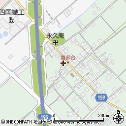 愛媛県西条市喜多台46周辺の地図