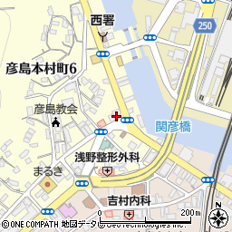 山口銀行彦島支店周辺の地図