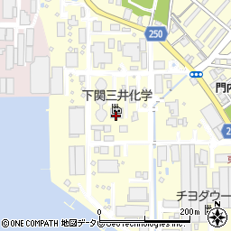 下関三井化学周辺の地図