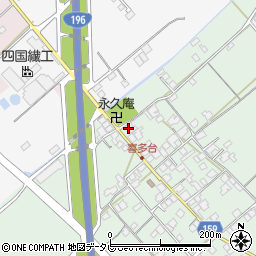 愛媛県西条市喜多台233周辺の地図