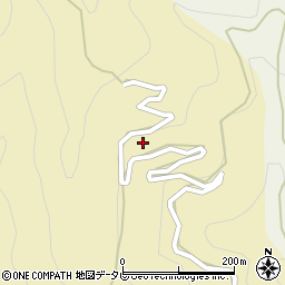 徳島県三好市山城町白川121周辺の地図