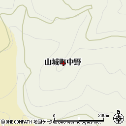 徳島県三好市山城町中野周辺の地図