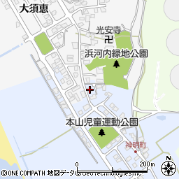 山口県山陽小野田市本山町194周辺の地図