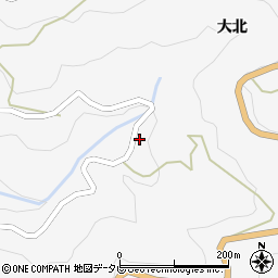 徳島県美馬市木屋平大北180周辺の地図