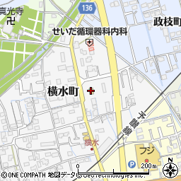 ファミリーマート新居浜横水店周辺の地図