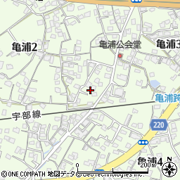 山口県宇部市亀浦周辺の地図