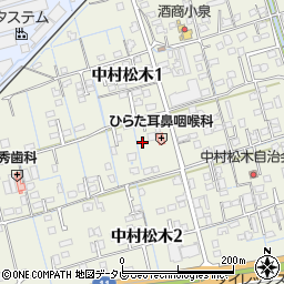 愛媛県新居浜市中村松木周辺の地図