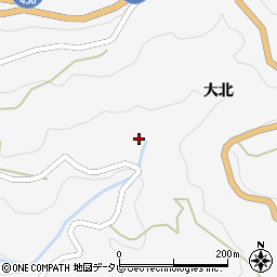 徳島県美馬市木屋平大北442周辺の地図