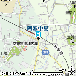 阿波中島駅周辺の地図
