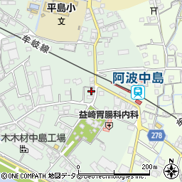 徳島大正銀行中島支店 ＡＴＭ周辺の地図