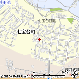 愛媛県新居浜市七宝台町周辺の地図