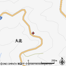 徳島県美馬市木屋平大北347周辺の地図