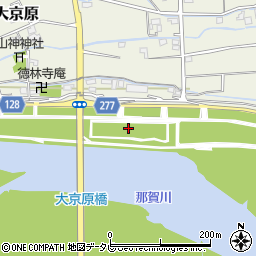 那賀川河川敷緑地公園周辺の地図