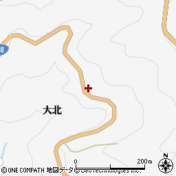 徳島県美馬市木屋平大北320周辺の地図