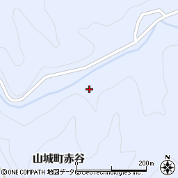 徳島県三好市山城町赤谷周辺の地図