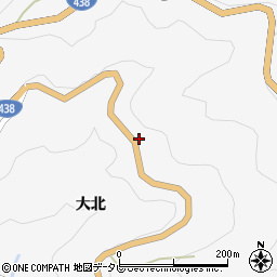 徳島県美馬市木屋平大北346周辺の地図