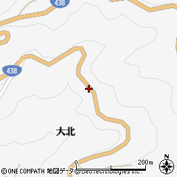 徳島県美馬市木屋平大北360周辺の地図