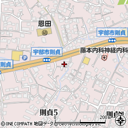 山口県宇部市則貞周辺の地図