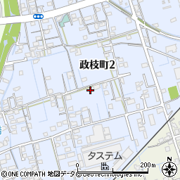 愛媛県新居浜市政枝町2丁目周辺の地図