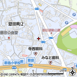 恩田青果卸売市場周辺の地図