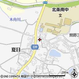 愛媛県松山市夏目556周辺の地図