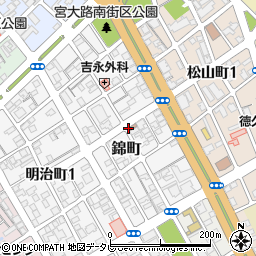 山口県宇部市錦町周辺の地図