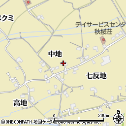 徳島県阿南市羽ノ浦町岩脇中地周辺の地図