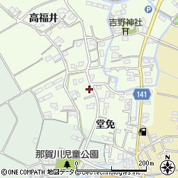 徳島県阿南市那賀川町上福井堂免21周辺の地図