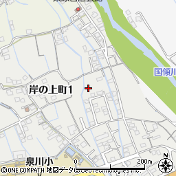 愛媛県新居浜市岸の上町周辺の地図