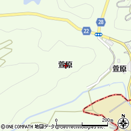 徳島県小松島市櫛渕町萱原周辺の地図