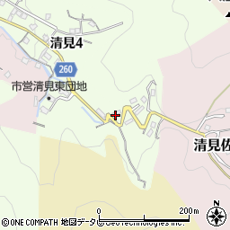 北九州市営清見東団地周辺の地図