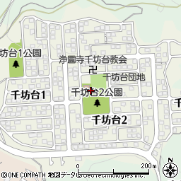 山口県光市千坊台周辺の地図