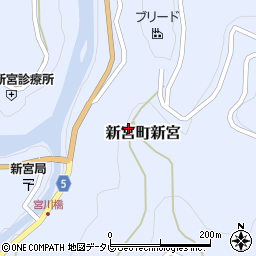 愛媛県四国中央市新宮町新宮周辺の地図