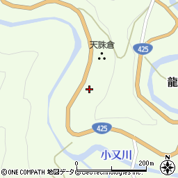 和歌山県田辺市龍神村小又川34周辺の地図