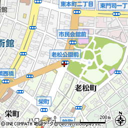 老松公園前周辺の地図