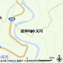 和歌山県田辺市龍神村小又川周辺の地図