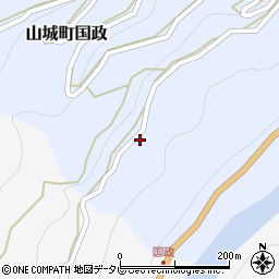 徳島県三好市山城町国政385周辺の地図